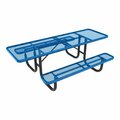 Ultra Site Blue ADA Rectangular Diamond Table 96'' x 68'' x 30'' - Heavy-Duty. 38A238HV8BL